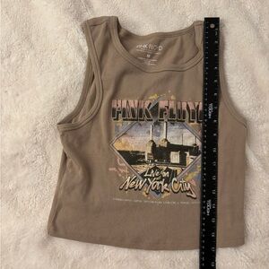 Pink Floyd Women's Beige Graphic Tank Top